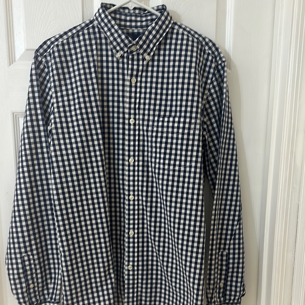 Men's Black and White Checkered Shirt